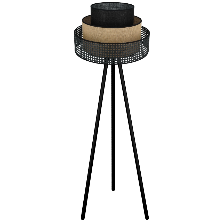 Brilagi - Lampada con piedistallo DAKOTA LUNETA 1xE27/15W/230V nero/beige