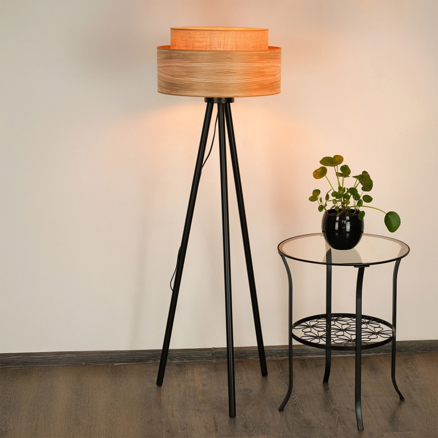 Brilagi - Lampada con piedistallo MONTANA BOHO 1xE27/15W/230V marrone/nero