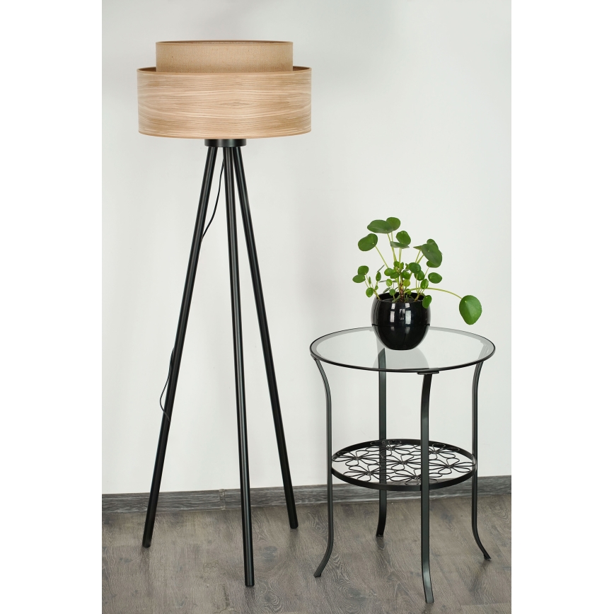 Brilagi - Lampada con piedistallo MONTANA BOHO 1xE27/15W/230V marrone/nero