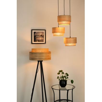 Brilagi - Lampada con piedistallo MONTANA BOHO 1xE27/15W/230V marrone/nero