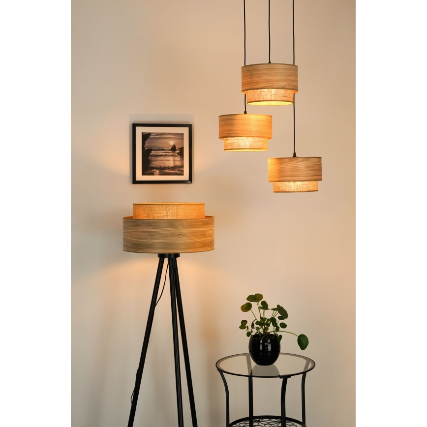 Brilagi - Lampada con piedistallo MONTANA BOHO 1xE27/15W/230V marrone/nero