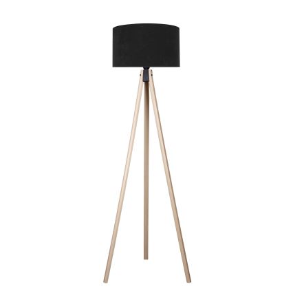 Brilagi - Lampada con piedistallo VELVET 1xE27/60W/230V beige/nero