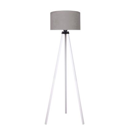 Brilagi - Lampada con piedistallo VELVET 1xE27/60W/230V bianco/grigio