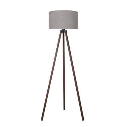 Brilagi - Lampada con piedistallo VELVET 1xE27/60W/230V marrone/grigio