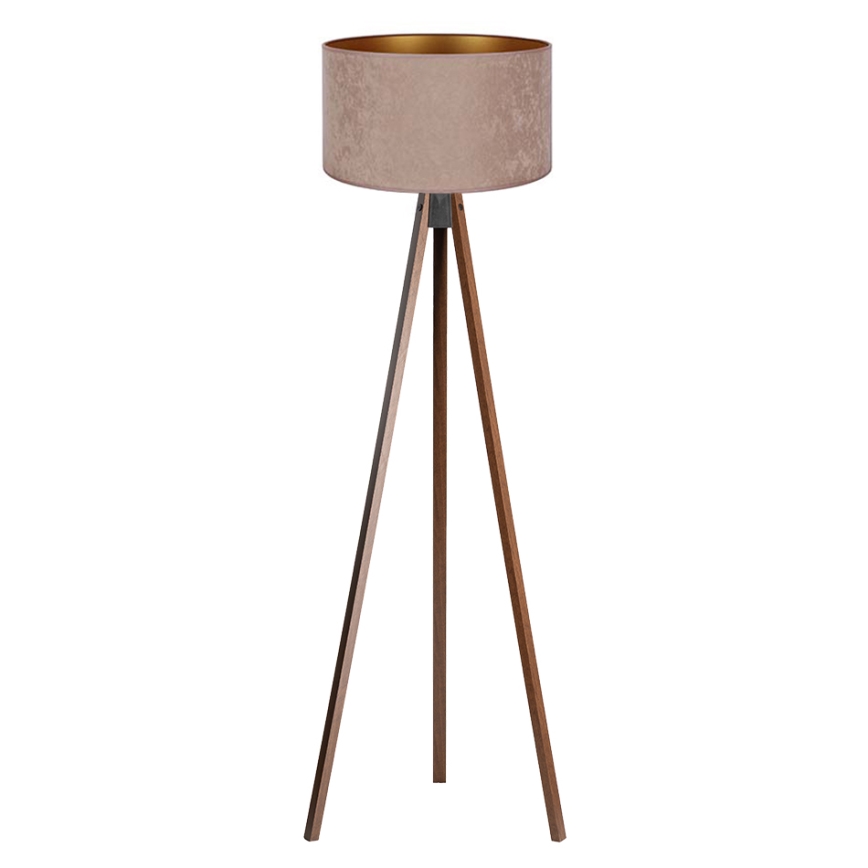 Brilagi - Lampada con piedistallo VELVET 1xE27/60W/230V wenge/beige