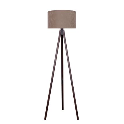 Brilagi - Lampada con piedistallo VELVET 1xE27/60W/230V wenge/beige