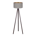 Brilagi - Lampada con piedistallo VELVET 1xE27/60W/230V wenge/grigio