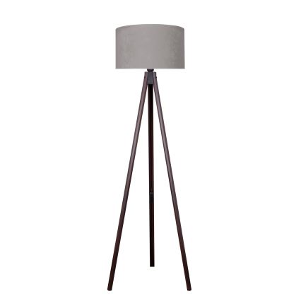 Brilagi - Lampada con piedistallo VELVET 1xE27/60W/230V wenge/grigio