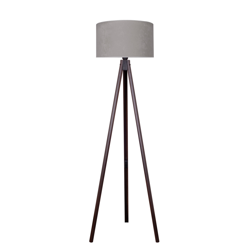 Brilagi - Lampada con piedistallo VELVET 1xE27/60W/230V wenge/grigio