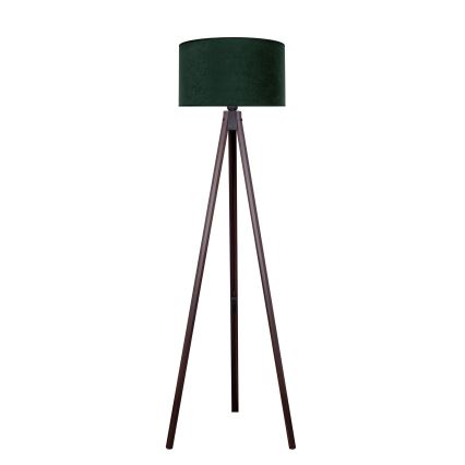 Brilagi - Lampada con piedistallo VELVET 1xE27/60W/230V wenge/verde