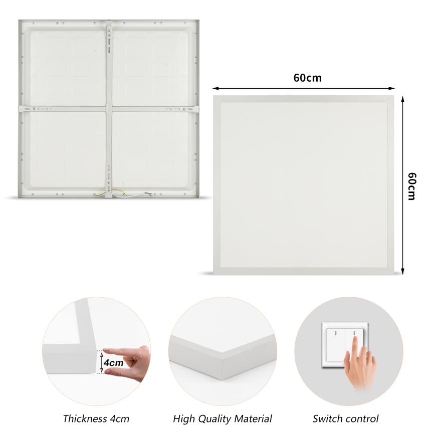 Brilagi - Plafoniera a LED per bagno FRAME LED/50W/230V 3000/4000/6000K 60x60 cm IP44 argento