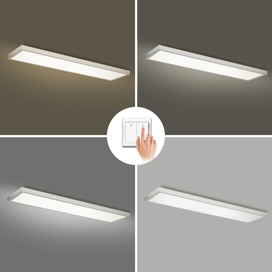 Brilagi - Plafoniera LED per bagno FRAME 50W 230V 3000/4000/6000K 120x30 cm IP44 argento