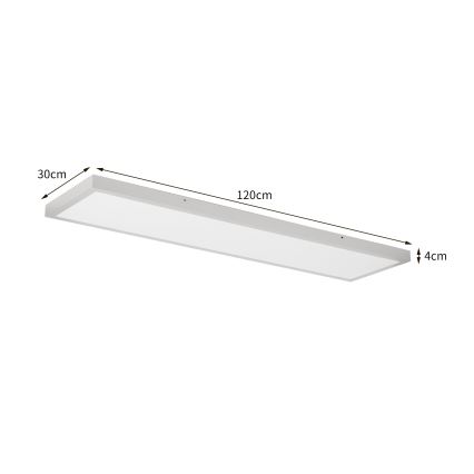 Brilagi - Plafoniera LED per bagno FRAME 50W 230V 3000/4000/6000K 120x30 cm IP44 argento