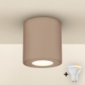Brilagi - Lampada da bagno LED RGBW dimmerabile MIA 1xGU10/4,8W/230V 3000K 84x80 mm beige IP54 + telecomando