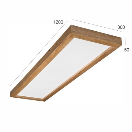 Brilagi - Plafoniera da bagno a LED WOODY FRAME LED/50W/230V 120x30 cm IP44 rovere