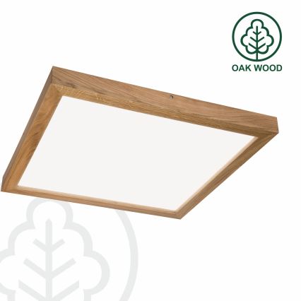 Brilagi - Plafoniera LED per bagno WOODY FRAME, 50W, 230V, 60x60 cm, IP44, rovere