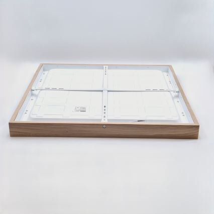 Brilagi - Plafoniera LED per bagno WOODY FRAME, 50W, 230V, 60x60 cm, IP44, rovere