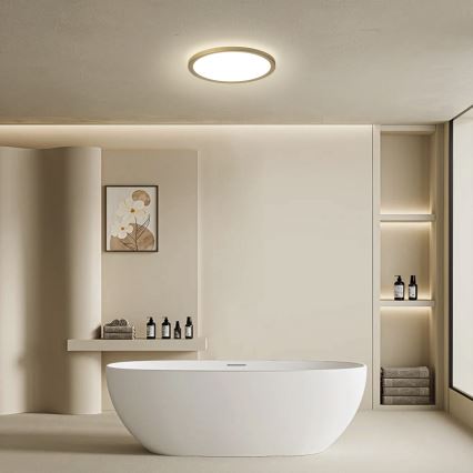 Brilagi - Plafoniera da bagno LED ULTRA SLIM LED/12W/230V Ø 22,5 cm dorata IP54