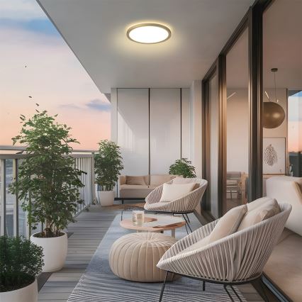 Brilagi - Plafoniera da bagno LED ULTRA SLIM LED/12W/230V Ø 22,5 cm dorata IP54