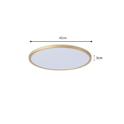 Brilagi - Plafoniera da bagno LED ULTRA SLIM LED/24W/230V Ø 42 cm oro IP54