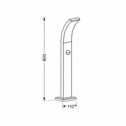 Brilagi - Lampada da esterno a LED con sensore ARCELO LED/9W/230V 50 cm IP44