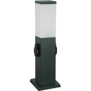 Brilagi - Lampada da esterno con 2 prese SCHUKO 1x E27/15W/230V 40 cm IP44 antracite