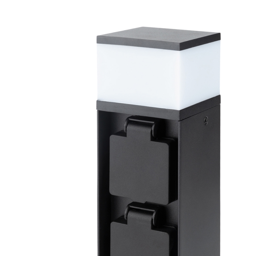 Brilagi - Lampada da esterno con 2 prese SCHUKO, 1x G9/11W/230V, IP44, nera