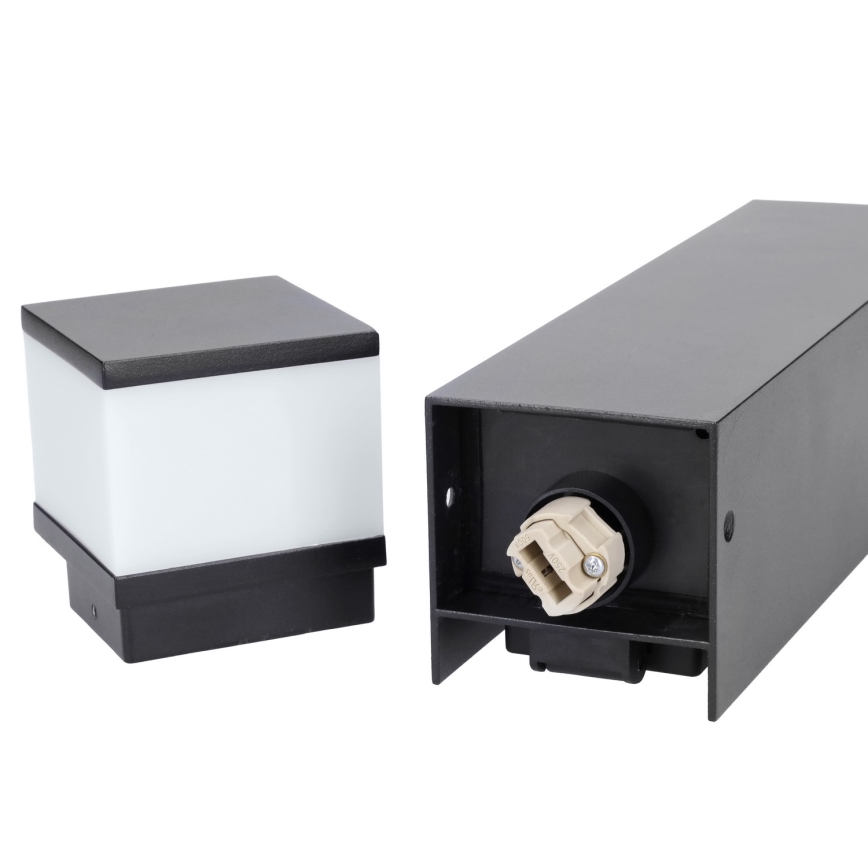 Brilagi - Lampada da esterno con 2 prese SCHUKO, 1x G9/11W/230V, IP44, nera