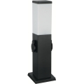 Brilagi - Lampada da esterno con 2 prese SCHUKO 1xE27/15W/230V 40 cm IP44 nera