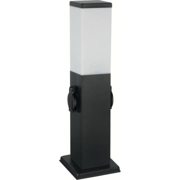 Brilagi - Lampada da esterno con 2 prese SCHUKO 1xE27/15W/230V 40 cm IP44 nera