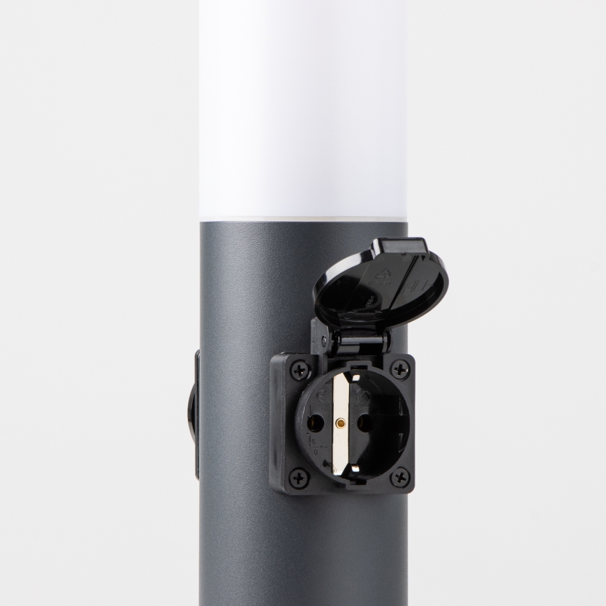 Brilagi - Lampada da esterno NOVA con 2 prese SCHUKO, 1xE27/15W/230V, 40 cm, IP44, antracite