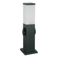 Brilagi - Lampada da esterno con 2 prese SCHUKO NOVA 1xE27/15W/230V 40 cm IP44 antracite