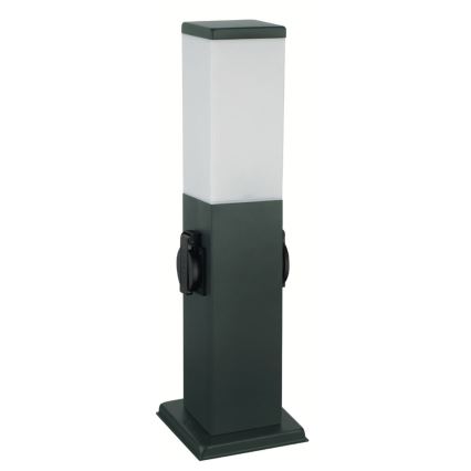 Brilagi - Lampada da esterno con 2 prese SCHUKO NOVA 1xE27/15W/230V 40 cm IP44 antracite