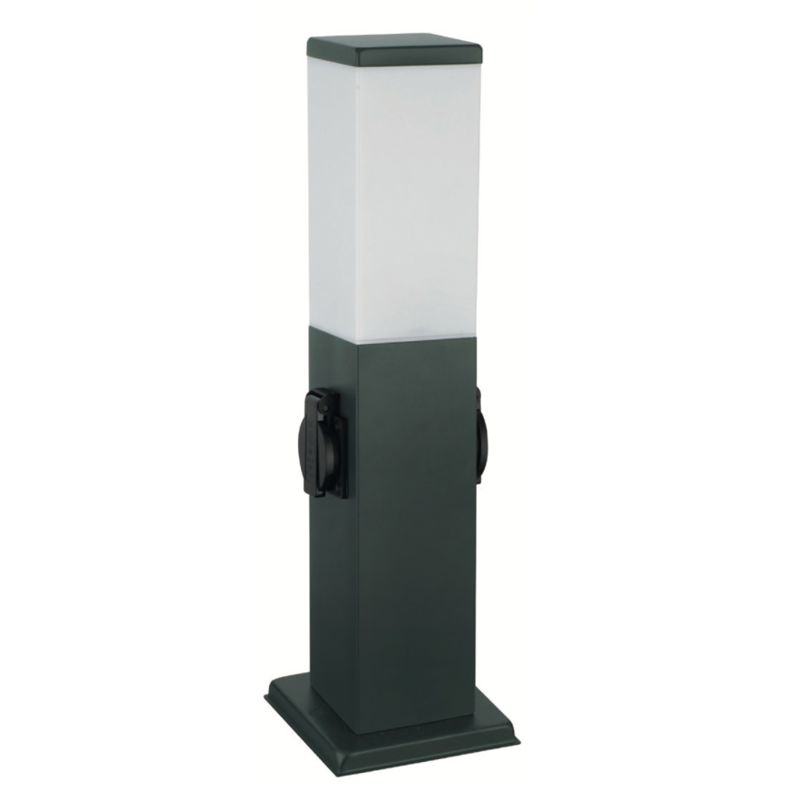 Brilagi - Lampada da esterno con 2 prese SCHUKO NOVA 1xE27/15W/230V 40 cm IP44 antracite