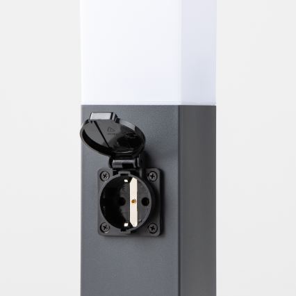 Brilagi - Lampada da esterno con 2 prese SCHUKO NOVA 1xE27/15W/230V 40 cm IP44 antracite