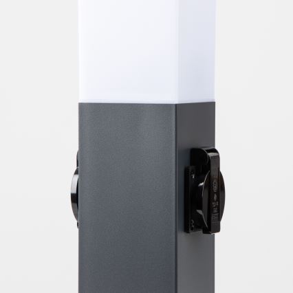 Brilagi - Lampada da esterno con 2 prese SCHUKO NOVA 1xE27/15W/230V 40 cm IP44 antracite