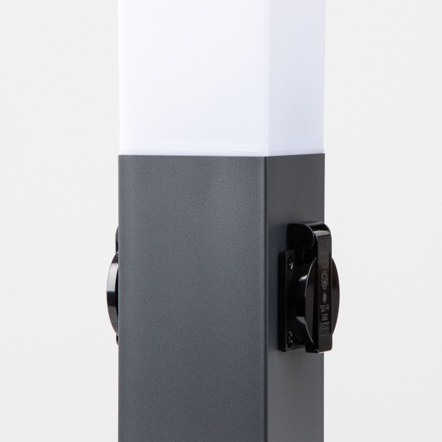 Brilagi - Lampada da esterno con 2 prese SCHUKO NOVA 1xE27/15W/230V 40 cm IP44 antracite