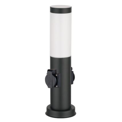 Brilagi - Lampada da esterno con 2 prese SCHUKO NOVA 1xE27/15W/230V 40 cm IP44 nera