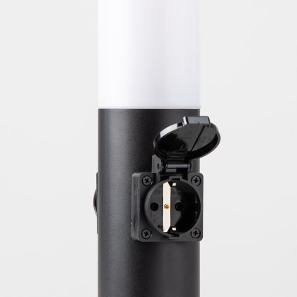 Brilagi - Lampada da esterno con 2 prese SCHUKO NOVA 1xE27/15W/230V 40 cm IP44 nera