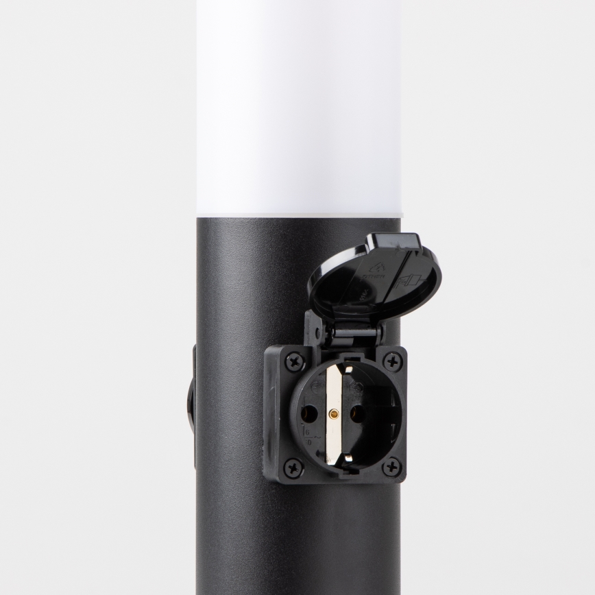 Brilagi - Lampada da esterno con 2 prese SCHUKO NOVA 1xE27/15W/230V 40 cm IP44 nera