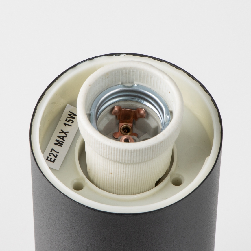 Brilagi - Lampada da esterno con 2 prese SCHUKO NOVA 1xE27/15W/230V 40 cm IP44 nera