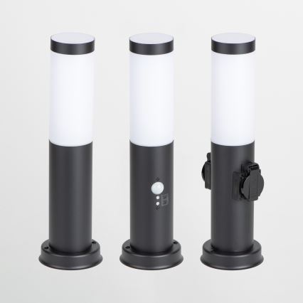 Brilagi - Lampada da esterno con 2 prese SCHUKO NOVA 1xE27/15W/230V 40 cm IP44 nera