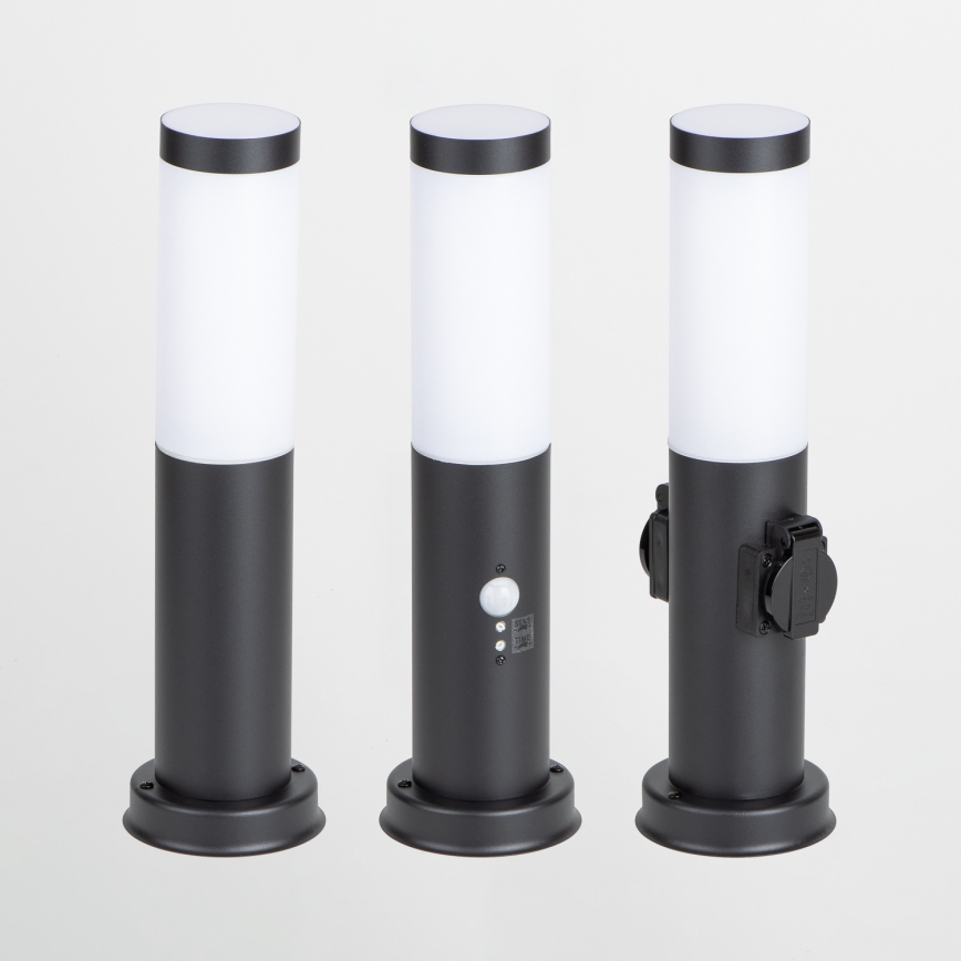 Brilagi - Lampada da esterno con 2 prese SCHUKO NOVA 1xE27/15W/230V 40 cm IP44 nera