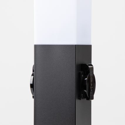 Brilagi - Lampada da esterno NOVA con 2 prese SCHUKO 1x E27/15W/230V 40 cm IP44 nero