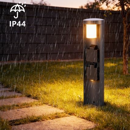 Brilagi - Lampada da esterno con 2 prese SCHUKO PILLAR 1xG9/11W/230V IP44 antracite