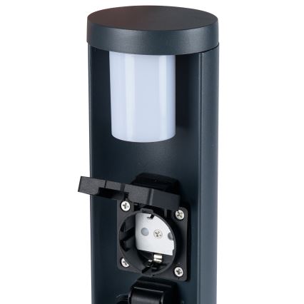 Brilagi - Lampada da esterno con 2 prese SCHUKO PILLAR 1xG9/11W/230V IP44 antracite