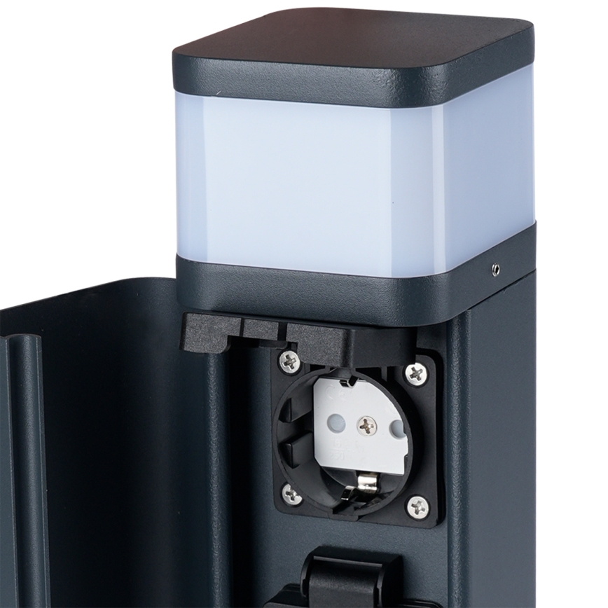 Brilagi - Lampada da esterno con 2 prese SCHUKO PILLAR 1xG9/11W/230V IP44 antracite