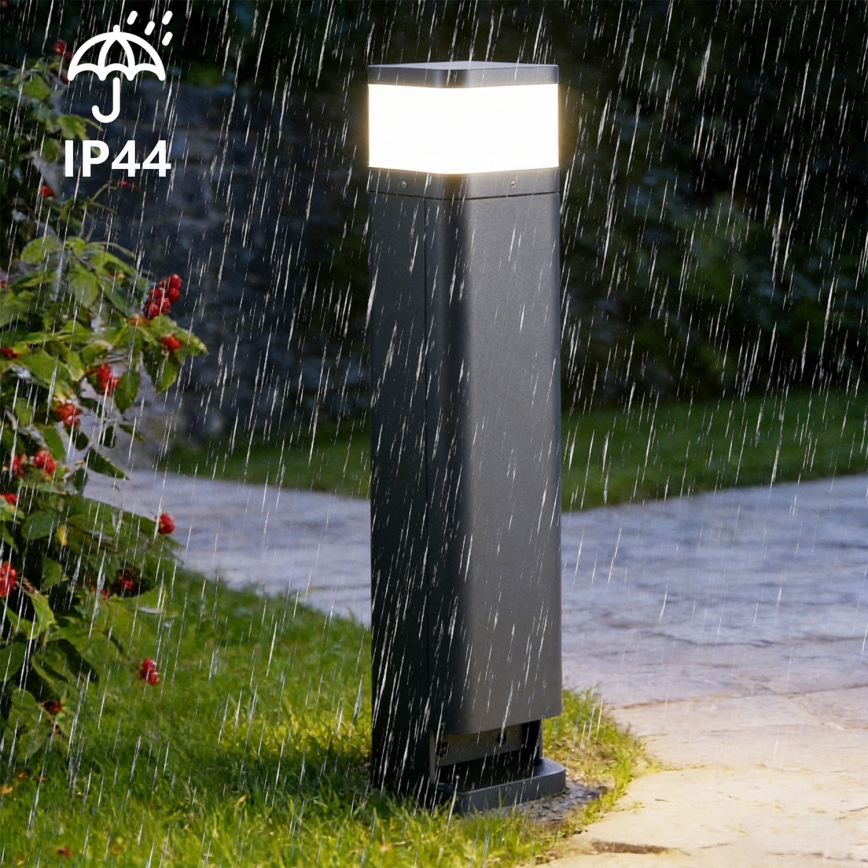 Brilagi - Lampada da esterno con 2 prese SCHUKO PILLAR 1xG9/11W/230V IP44 antracite