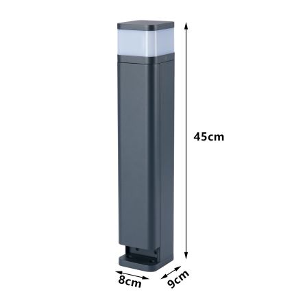 Brilagi - Lampada da esterno con 2 prese SCHUKO PILLAR 1xG9/11W/230V IP44 antracite