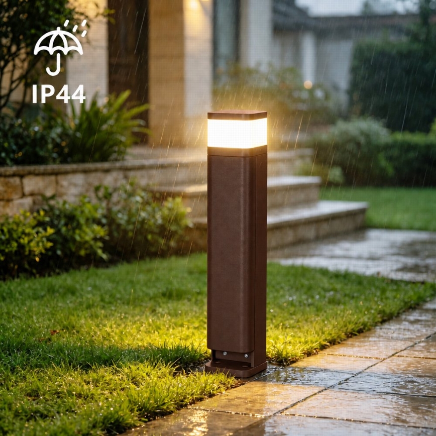 BRILAGI - Lampada da esterno con 2 prese SCHUKO PILLAR 1xG9/11W/230V IP44 marrone